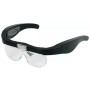 Lupa Lente Recargable Con 4 Lentes 5x De Aumento 2 Led