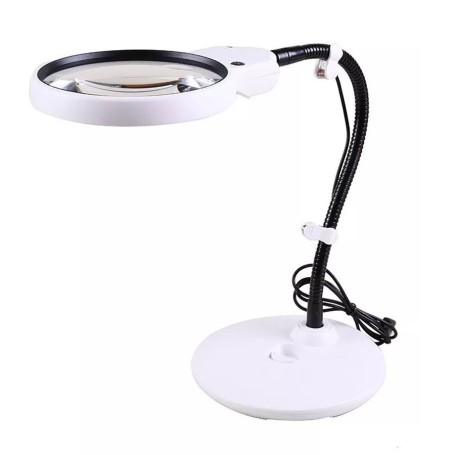 Lupa Con Luz Led - Para Mesa De Trabajo