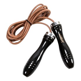 Salta Soga De Cuero Mango De Madera Crossfit