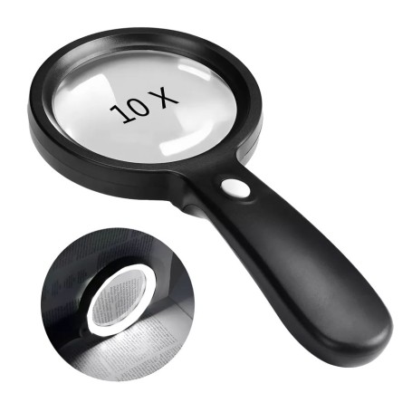Lupa Genérica Zb-7790-12 De Mano 10x Con Luz