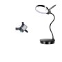 Lupa De Mesa Con Luz Led Y Soporte 110mm Tubo Flexible