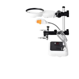 Lupa Para Reparar Porta Soporte Para Cautin 4 Lentes Aumento