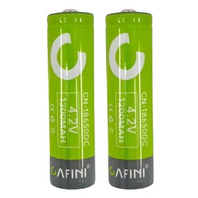 Cafini 2 Baterias Recargables 18650 4.2v Litio 1000mah