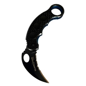 Navaja Karambit Táctico Con Clip Supervivencia Hoja Dentada