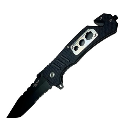 Cuchillo Táctico Táctico Usa Camping Rompe Vidrios Liso