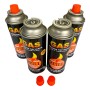 Pack 4 Gas Butano Ultra Refinado Válvula Cocinillas Cabezal