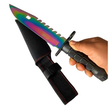 Cuchillo Táctico Militar Camping Acero Inox. Liso