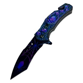 Navaja Cuchillo Caza Supervivencia Acero Con Rompe Vidrios