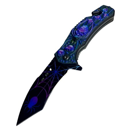 Navaja Cuchillo Caza Supervivencia Acero Con Rompe Vidrios