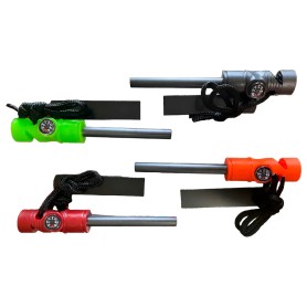 Pedernal Piedra De Magnesio De 5mm-c/brujula Y Silbato