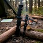 Cuchillo Puñal Táctico Supervivencia Camping + Mini Cuchillo Negro