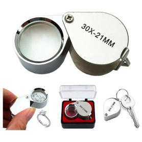 Mini Lupa De Joyero De 30x 21mm, Lupa Plegable Metálica
