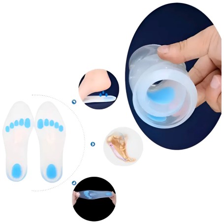 Plantillas De Silicona Fascitis Plantar Calidad Medica 25 Cm