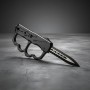 Cuchillo Táctico Con Manopla Negra Hoja Automática Defensa