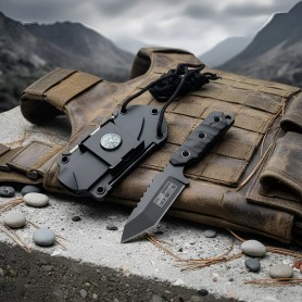Mini Cuchillo Táctico Colgante Espiga Completa + Funda