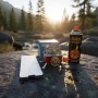 Mini Cocinilla Camping + Gas + Protector De Viento, Portatil
