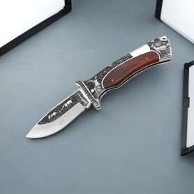 Navaja Tactico Acero Cuchillo Plegable Caza Camping