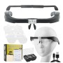 Lupa Lente Recargable Con 4 Lentes 5x De Aumento 2 Led