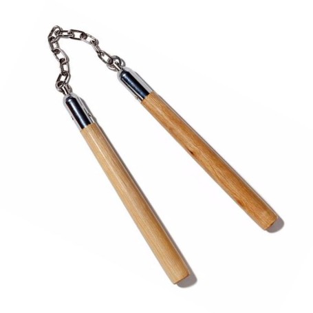 Nunchakus De Madera Y Metal Artes Marciales Defensa Personal