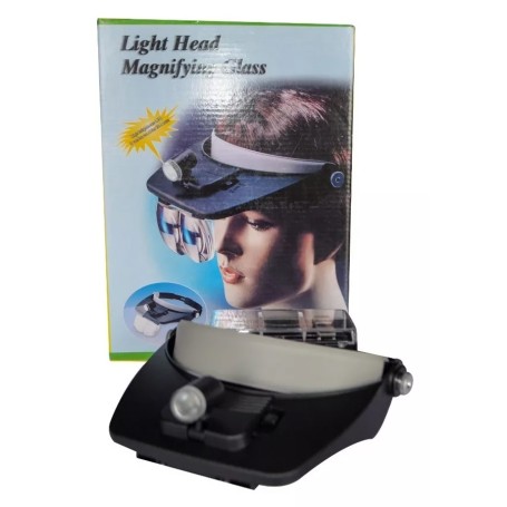 Lupa De Cabeza Luz Led 4 Lentes Intercambiables